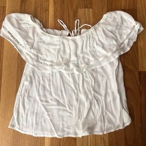 Off the Shoulder White Blouse